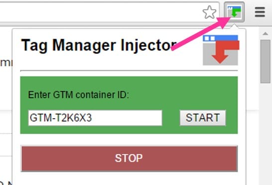 Tag Manager Injector Chrome Extension