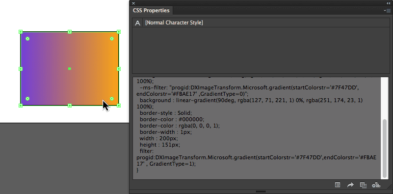 CSS Properties in Adobe Illustrator