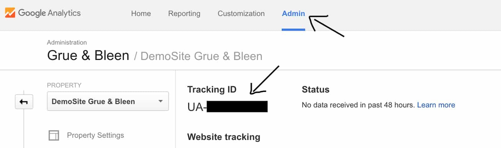 Google Analytics Tracking ID