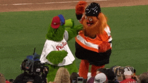 Gritty and Philly Phanatic